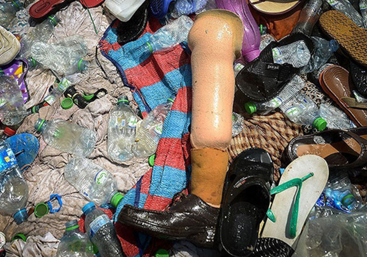 عکس: پایی که در منا جا ماند