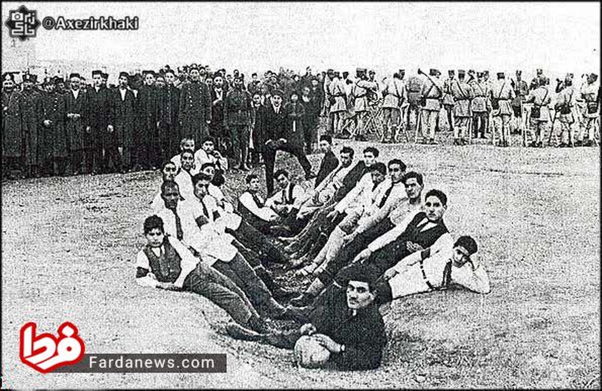 ژست عجیب قدیمی‌ترین عکس تیم فوتبال ایران