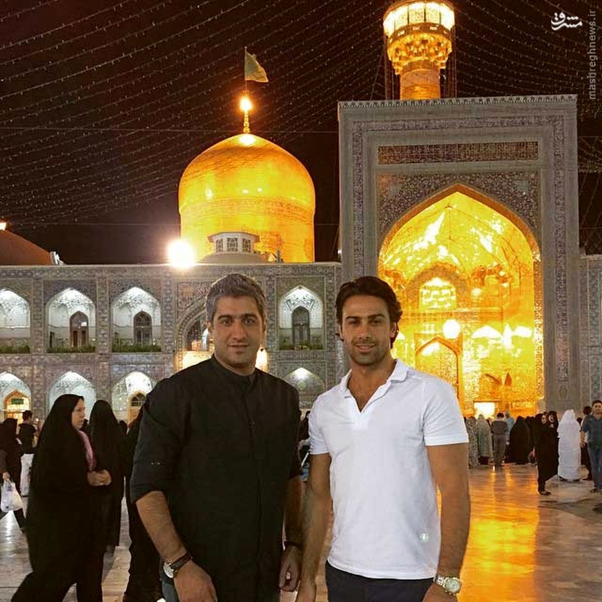 برادران مجیدی در حرم اما رضا(ع)/عکس