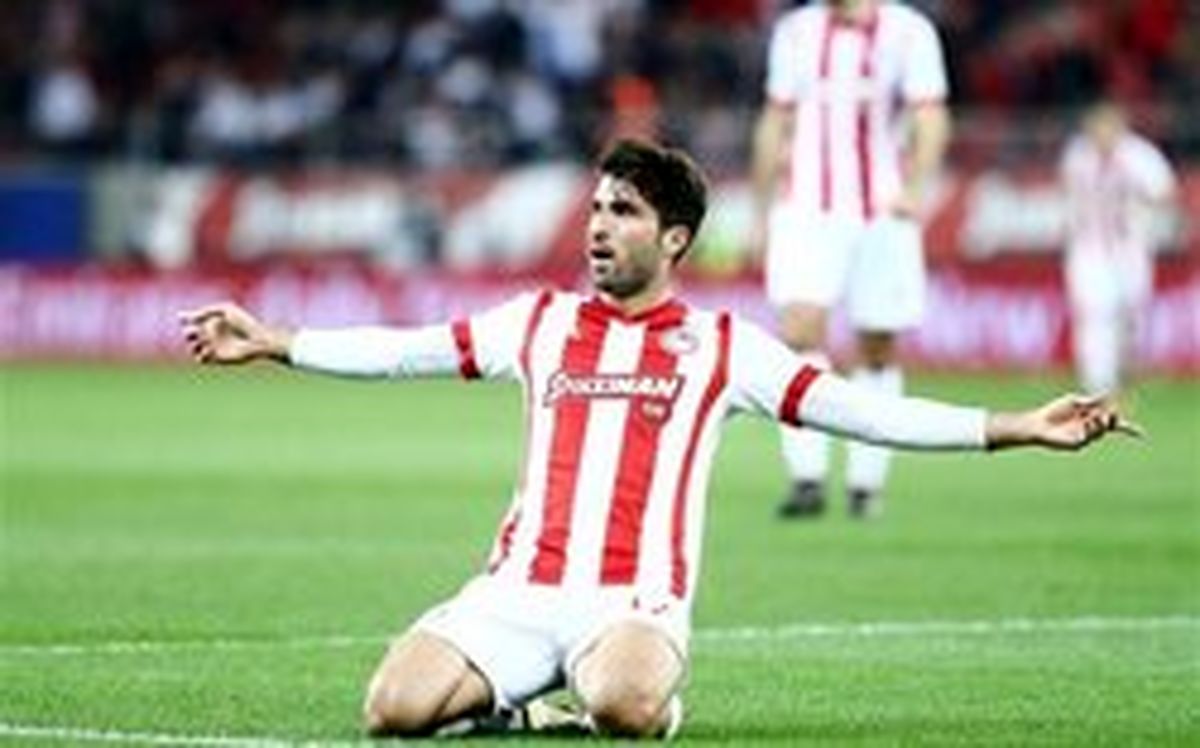 تساوی المپیاکوس در شب گلزنی انصاری فرد