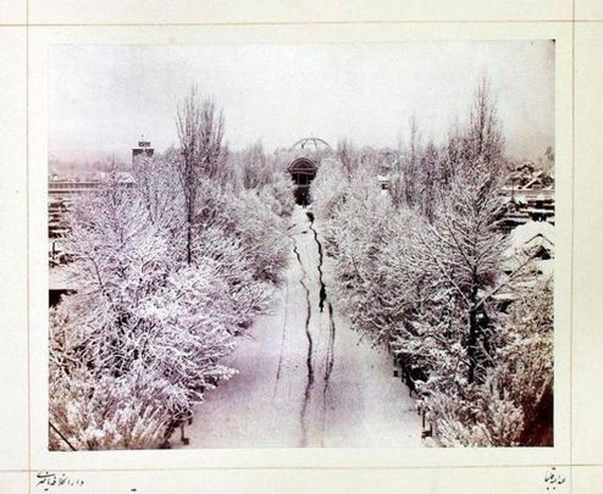 تهران در روزی برفی در عصر ناصرالدین شاه +عکس