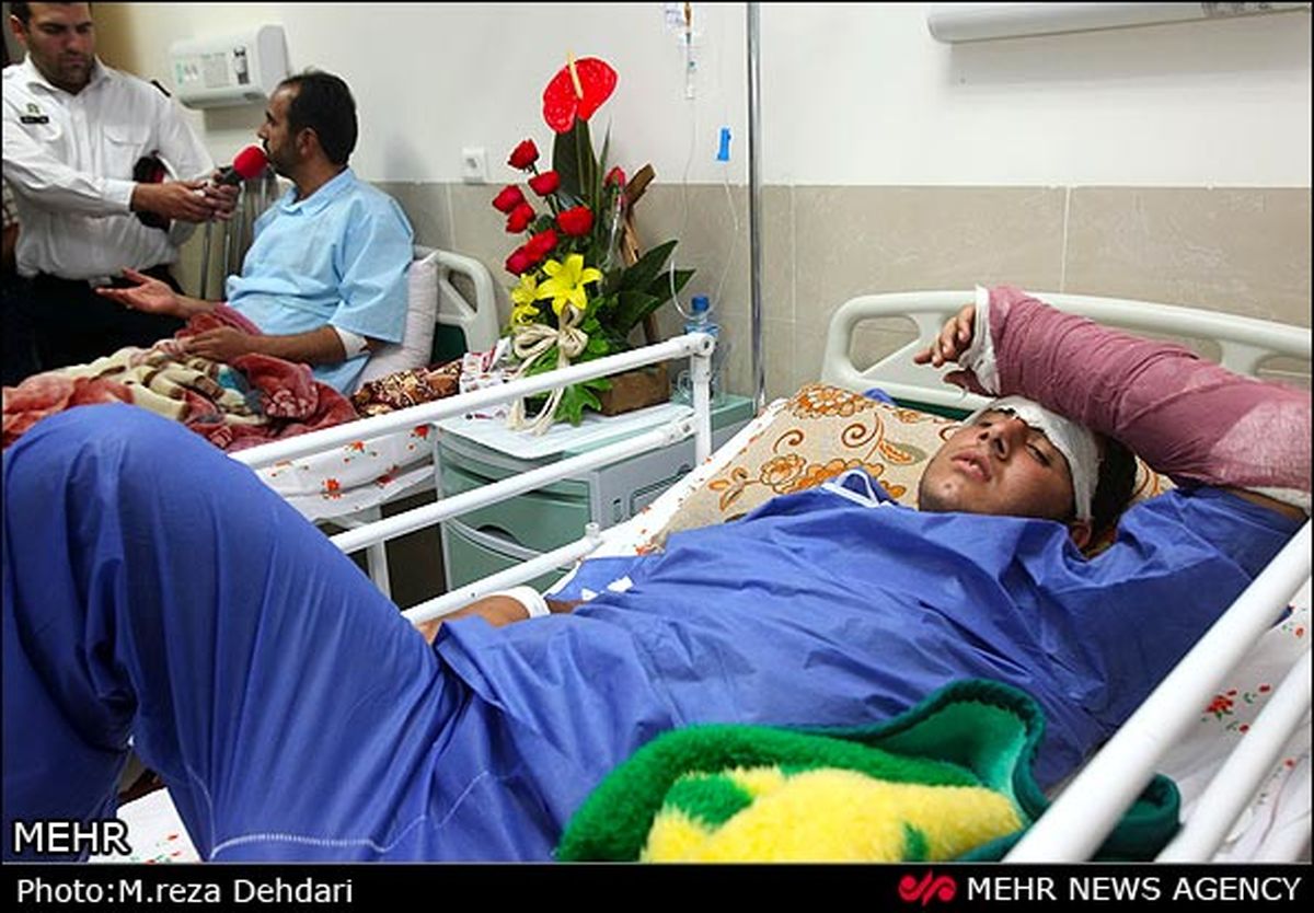 تصاویر / مجروحان حادثه کاروان راهیان نور