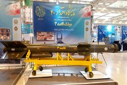 موشک کروز هواپایه «قاصد ۳» در نمایشگاه «اقتدار ۴۰» +عکس