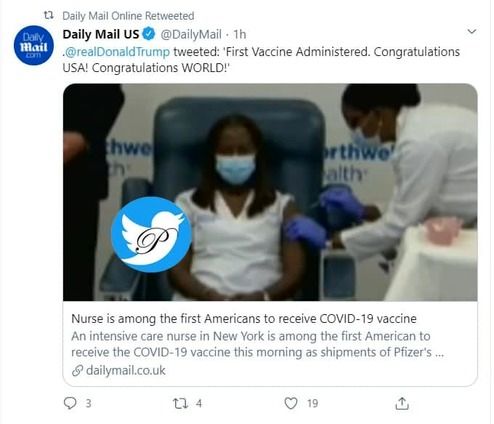 اولین زننده واکسن ضدکرونا در آمریکا +عکس