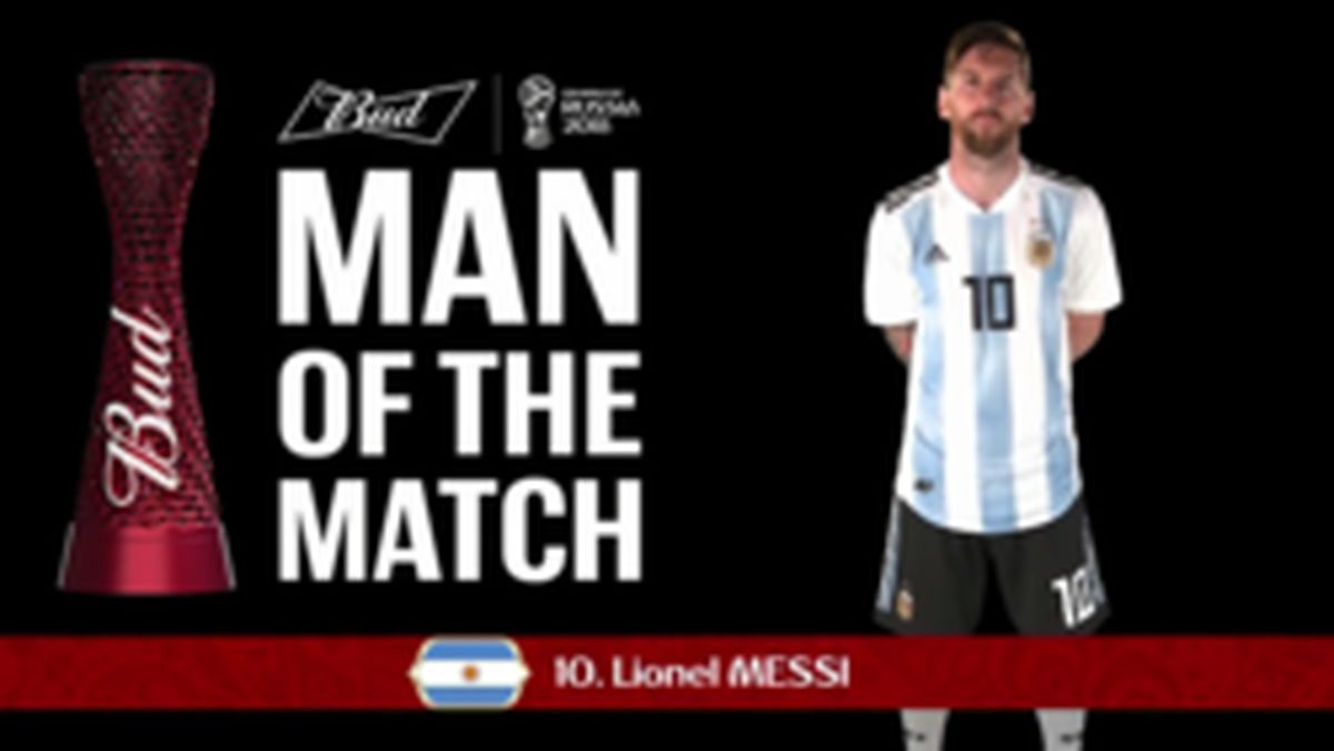 فیلم: لیونل مسی بهترین بازیکن دیدار آرژانتین و نیجریه